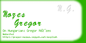 mozes gregor business card